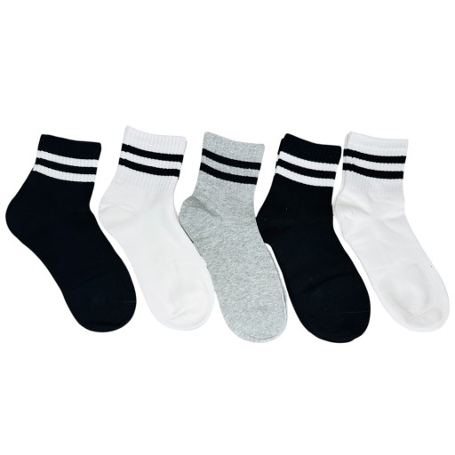 5x SKARPETKI DZIECIĘCE chłopięce bawełniane skarpety paski premium 35-38