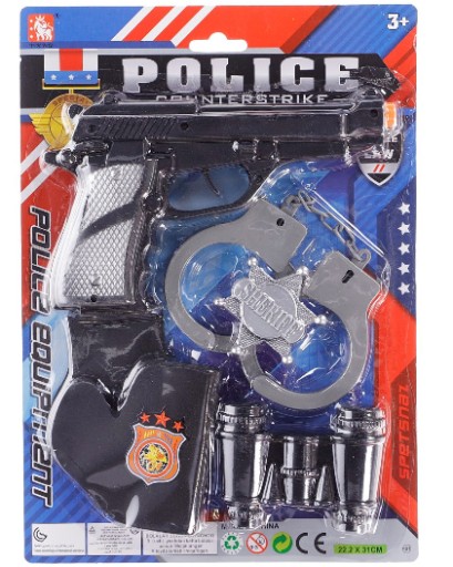 Pistolet Adar Zestaw policyjny 138599