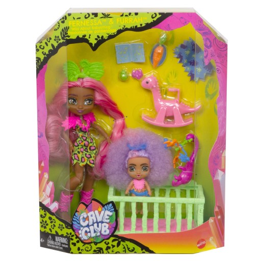Lalka Cave Club Mattel Cave Club. GNL92 Zestaw jaskiniowa opiekunka z lalkami