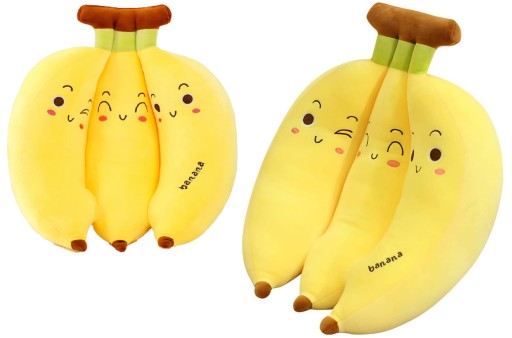 MASKOTKA BANANY Pluszak Poduszka Przytulanka Zabawka Owoc DUŻA XXL 50cm