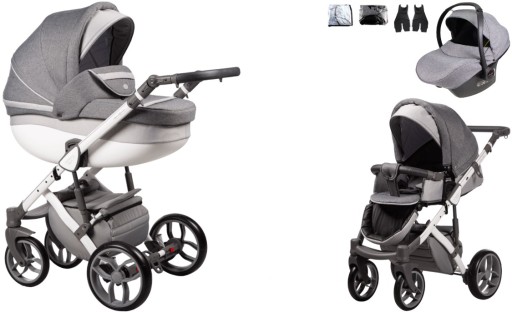 BABY MERC FASTER WÓZEK DZIECIĘCY ADAPTER FOTELIK COSMO - ZESTAW 3W1