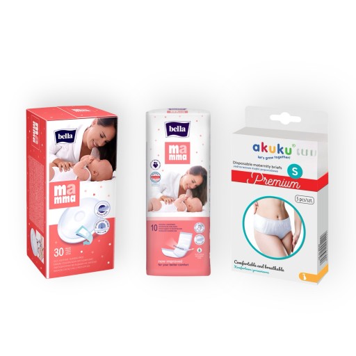MamaPack komplet niemowlęcy 28 szt. elementowy niebieski rozmiar one size