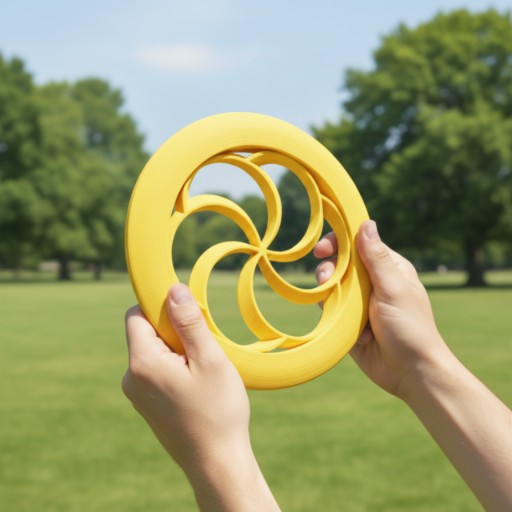 Latający dysk żółty aerodynamiczne frisbee do rzucania na dworze