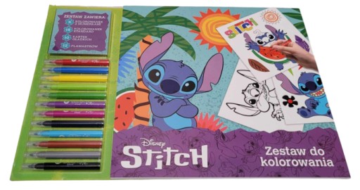 Zestaw do Kolorowania STITCH idealny dla małych plastyków na prezent