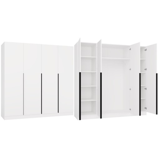 Szafa TopEshop SENSO 200 x 200 x 56,5 cm biały