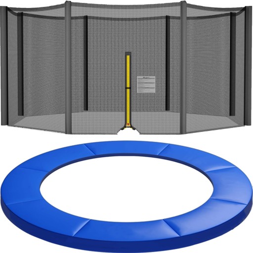Siatka do trampoliny 397 cm 8 słupków czarna ULTRAPOWER SPORTS