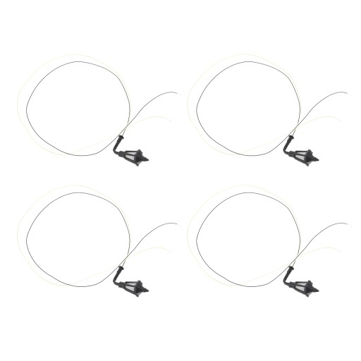4 SZT. WYTRZYMAŁE GUMOWE MINIATUROWE MODELE LAMP ŚCIENNYCH DO MAKIET