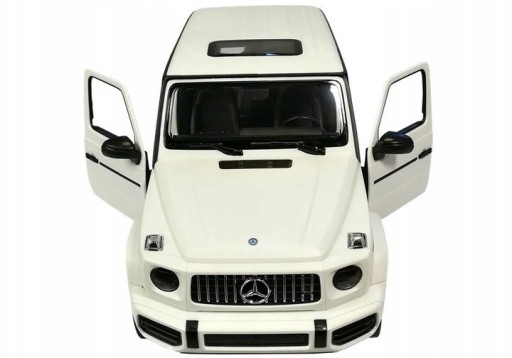ZDALNIE STEROWANY MERCEDES-AMG G63 1:14 LED, GUMOWE KOŁA, ABS, BIAŁE AUTO