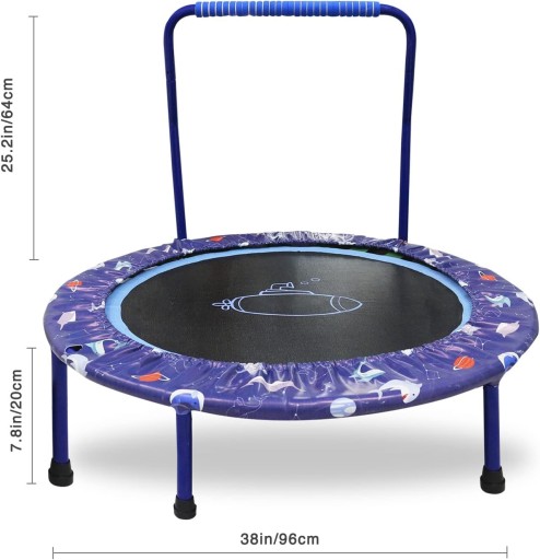 Nukdey MINI TRAMPOLINA dla dzieci z uchwytem średnica 96 cm
