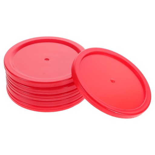 6 SZTUK CZERWONYCH PLASTIKOWYCH KRĄŻKÓW DO AIR HOKEJA TRWAŁE AKCESORIA DO GRY STOŁOWEJ
