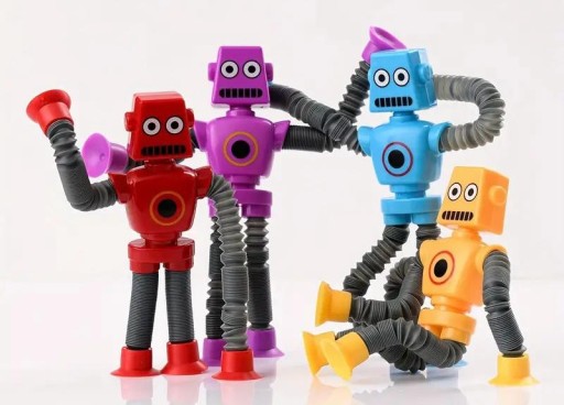 4x Rozciągające SENSORYCZNE ROBOTY Antystresowe PRZYSSAWKA RURKI TUBY XL