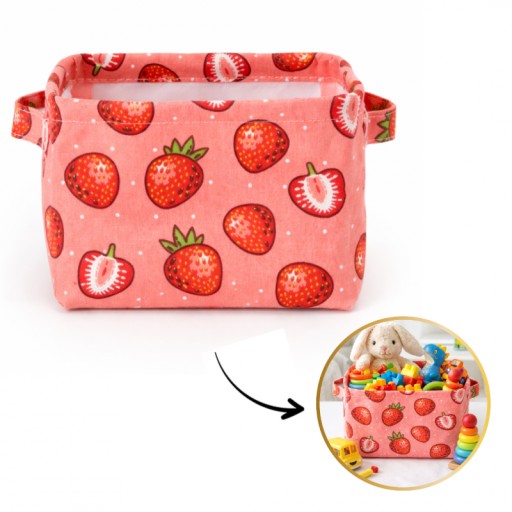 Kosz na zabawki / organizer Livefy Strawberry, czerwony