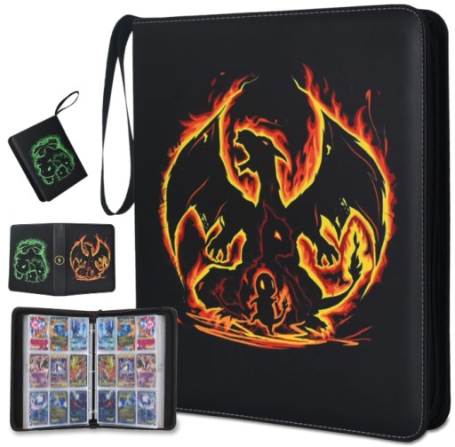 ALBUM NA KARTY POKEMON 400 KIESZENI 50 STRON SEGREGATOR BINDER ZIPPER ETUI