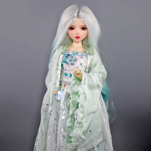 55 cm Lalka BJD w Starym Stylu, Kobieta, Zielone Oczy, Makijaż, Kręcone Peruki, Realistyczna