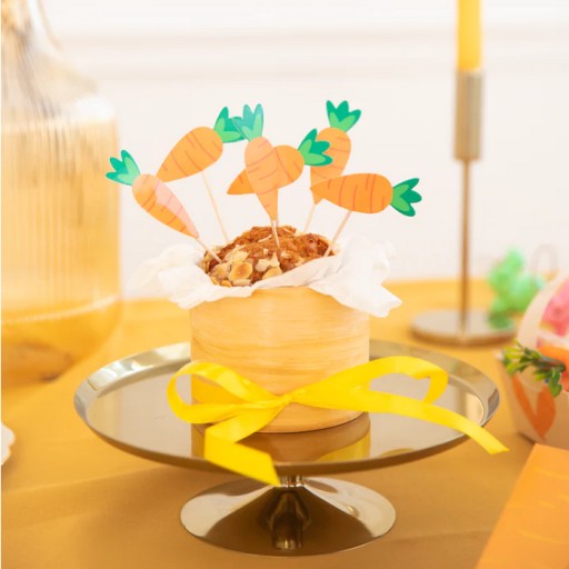 Toppery na tort PartyPal marchewki 6 szt.