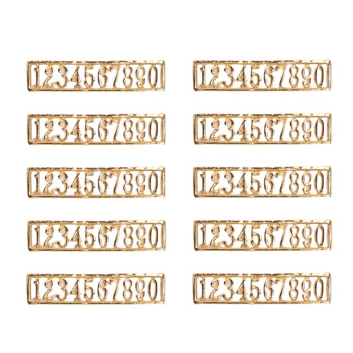 10 szt. Numery drzwi mini domu Dekoracyjne numery drzwi w kolorze 9N