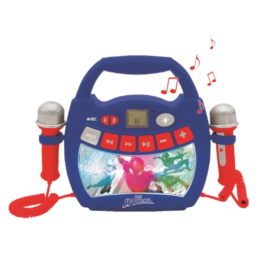 Głośnik karaoke Spider-Man z mikrofonami