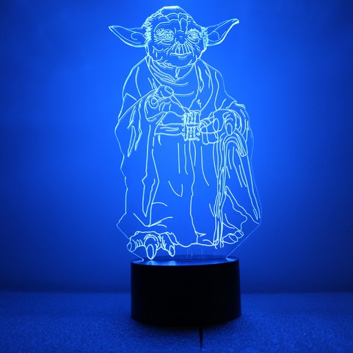 LAMPA 3D LED USB GWIEZDNE WOJNY YODA STAR WARS NOC 16 KOLORÓW