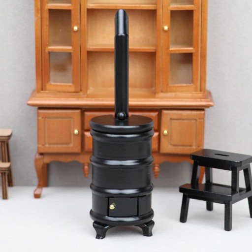 1/12 Dollhouse Retro Wooden Stove Miniature Model Durable Delicate Lifelike