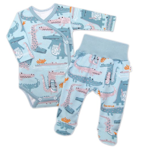 Baby Nellys komplet niemowlęcy 2 szt. elementowy niebieski rozmiar 50