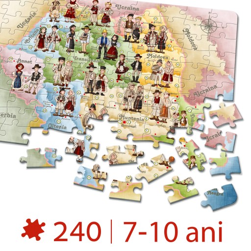 Puzzle Deico 1000 elementów DEICO 1000 el. Klasztor Moldovita, Rumunia