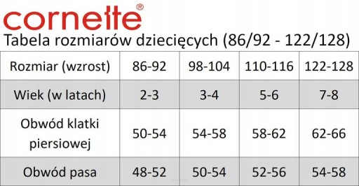 CORNETTE Piżama dziewczęca "Be wild" 787/82 roz. 98/104