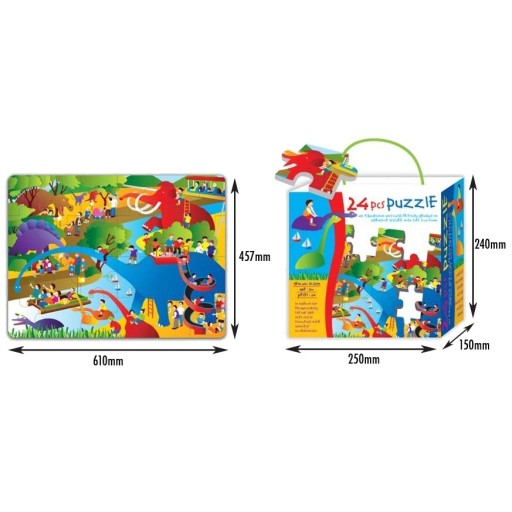 Puzzle Russell Dinozaury piankowe podłogowe 24 el.