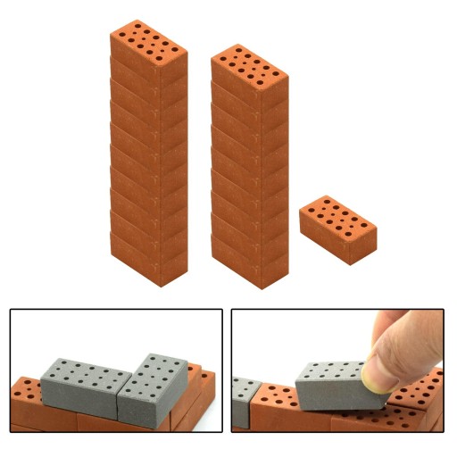 20x Miniaturowe klocki Fałszywe cegły Mini kl