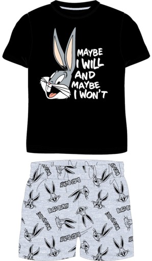 KRÓLIK BUGS Piżama chłopięca krótki rękaw T-shirt szorty 104 / 4 lata