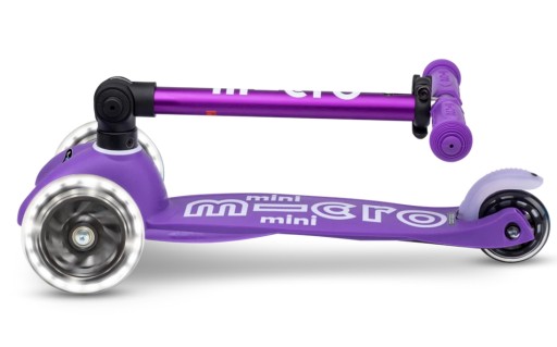 Hulajnoga dla dzieci Mini Micro Deluxe LED składana Purple
