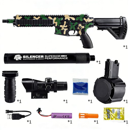 PISTOLET Automatyczny NA KULKI ŻELOWE WODNE Naboje AKUMULATOR