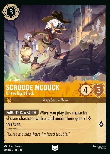 Disney Lorcana 10WHI #008 Scrooge McDuck - On the Right Track