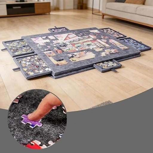 FILCOWA PODKŁADKA UKŁADANIE PUZZLI POD KĄTEM ROZKŁADANA REGULOWANA SZUFLADY