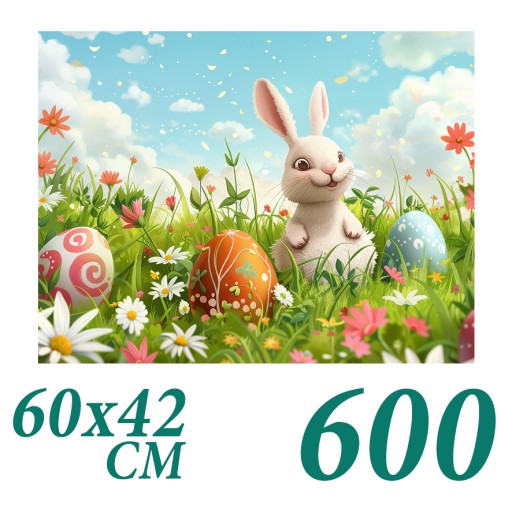 Puzzle Święta Wielkanocne 8 600 elem. 60x42cm Wielkanoc Zajączek Easter