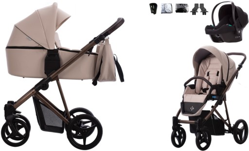 BEBETTO FLAVIO CHOCO PRO WÓZEK DZIECIĘCY KOLOR 12 Z ADAPTERAMI - 3W1