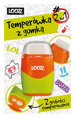 Temperówka podwójna, z pojemnikiem LOOZZ wielokolorowy