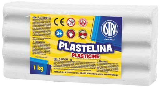 Plastelina Astra 1 kg biała