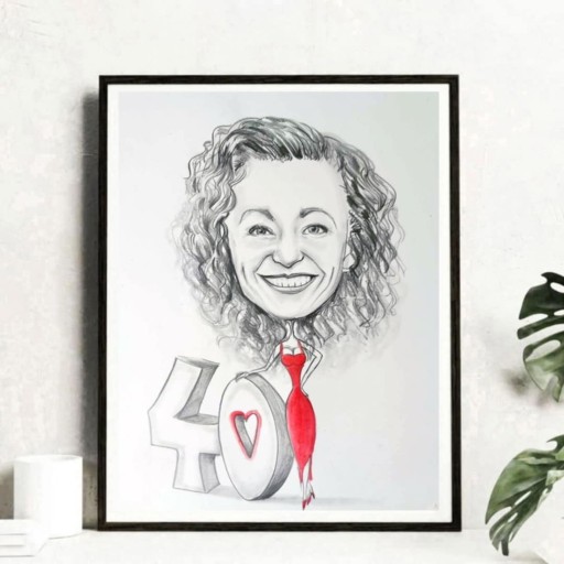 Zdjęcie oferty: KARYKATURA ZE ZDJĘCIA 1 OSOBA A3 RĘCZNIE RYSOWANA