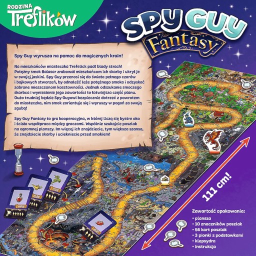 GRA PLANSZOWA SPY GUY FANTASY RODZINNA FAMILIJNA PREZENT DLA DZIECKA TREFL