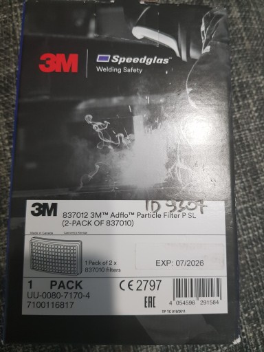 Zdjęcie oferty: 3M 837012 Adflo filtr przeciwpyłowy