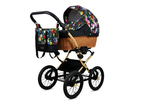 Wózek 3w1 BabyLux CLASSIC GOLD spacerówka gondola fotelik samochodowy