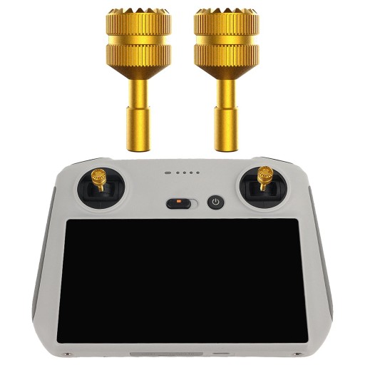2x Mini joystick ze stopu aluminium, metalowy ochraniacz joysticka, złoty