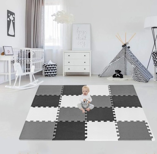 Puzzle piankowe Active Hobby biało-czarno-szare 16 el.