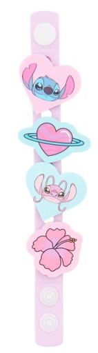 DISNEY STITCH. SILIKONOWA BRANSOLETKA Z WYMIENNYMI PRZYPINKAMI