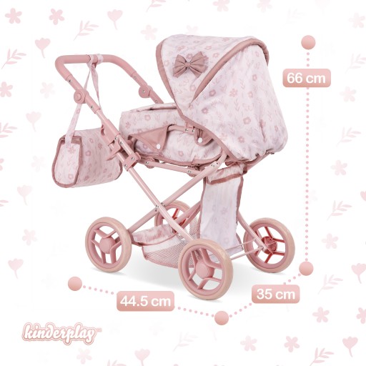 Wózek dla lalki zestaw 3 w 1 Kinderplay Dolls & Strollers