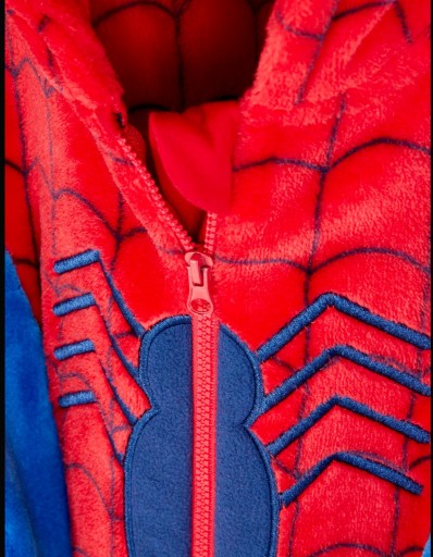 SPIDERMAN Kombinezon onesie 116 ciepły na zamek z kapturem 5-6 lat MARVEL
