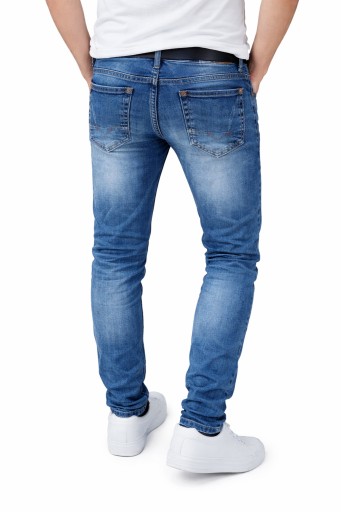 M116 Elastyczne spodnie chłopięce jeans długość 103 cm rozmiar (31) 164/170