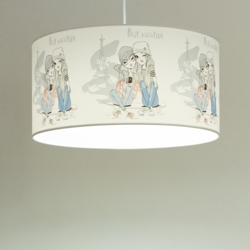 HEXE KIDS Lampa sufitowa wisząca dziecięca PARIS 1 x 60W E27 biały H0984