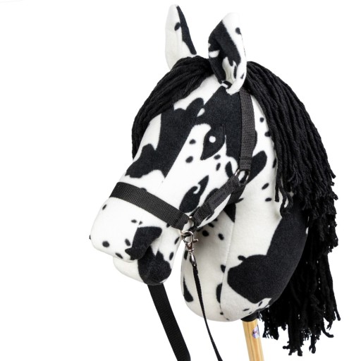 Zestaw Skippi - Hobby Horse Karo - srokaty - Derka wrzos - Kantar błękitny