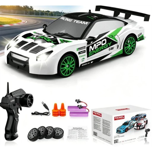 AUTO ZDALNIE STEROWANE RC DRIFT SAMOCHÓD WYŚCIGOWY 4WD LED 20KM/H